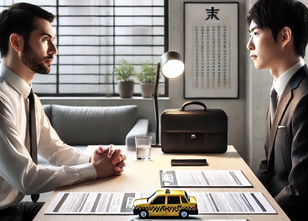 タクシー会社の面接風景