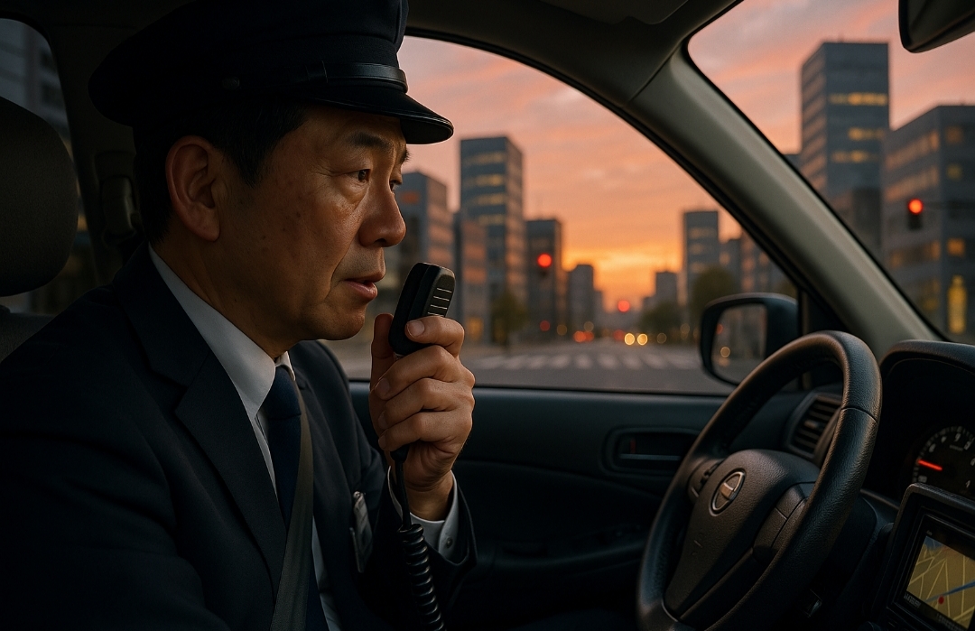 無線配車に対応するタクシー運転手