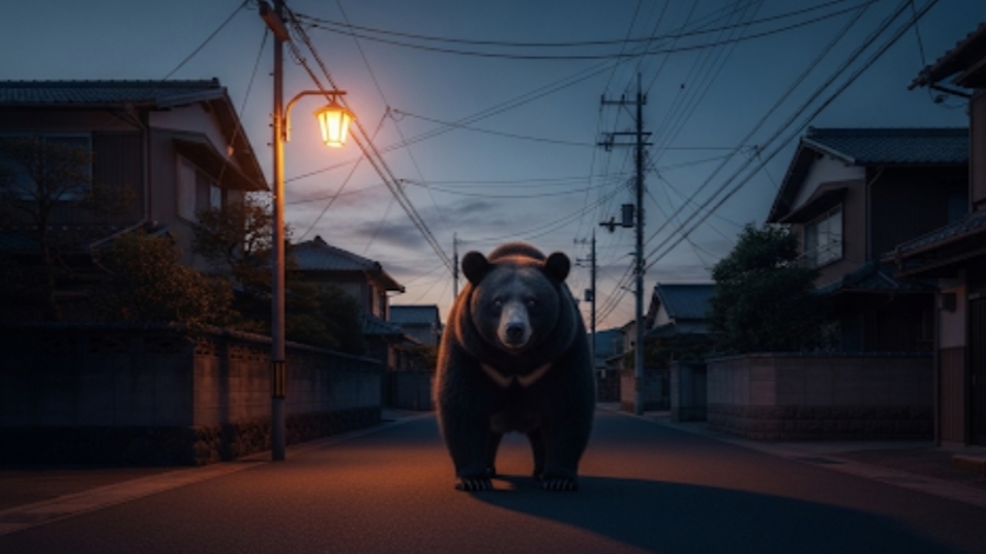 人里に下りてくる野生の熊