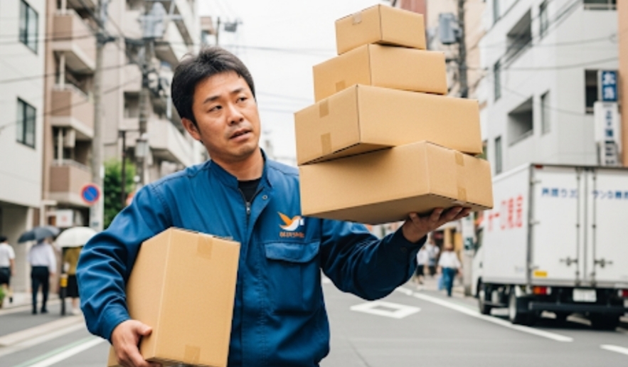 2024年問題下にある配送業者