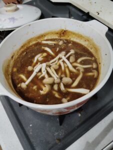和風鍋料理から味変したカレー