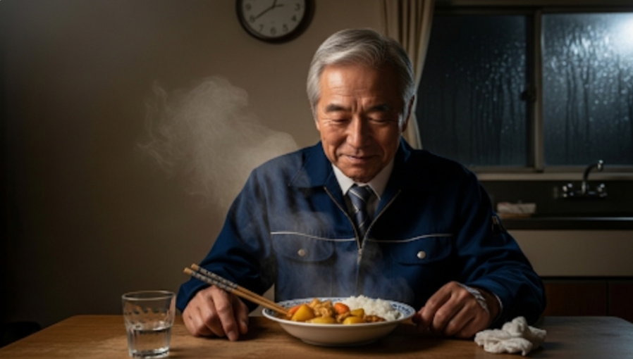 鶏ミンチ肉鍋から味変した絶品カレーを食べる70歳タクシードライバー