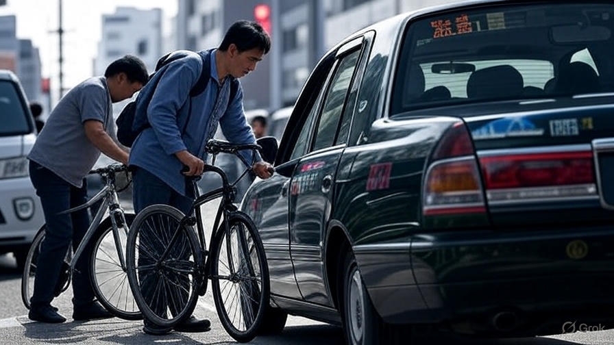 タクシーの自転車事故