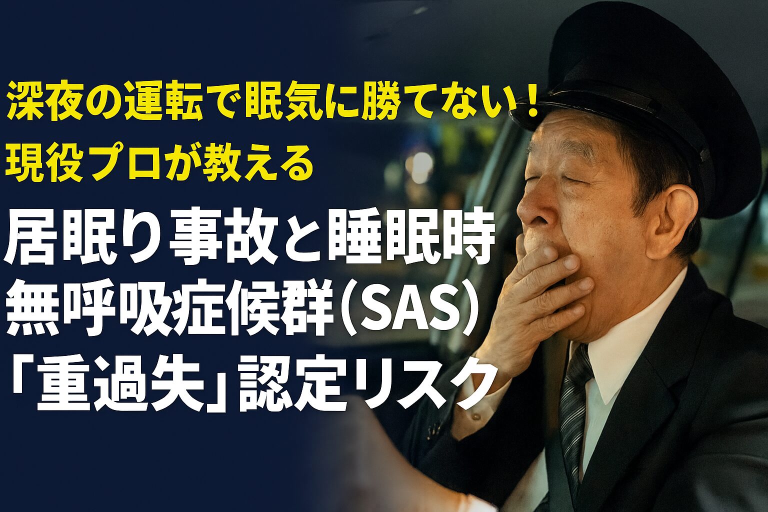 居眠り運転事故を引き起こす睡眠時無呼吸症候群と保険