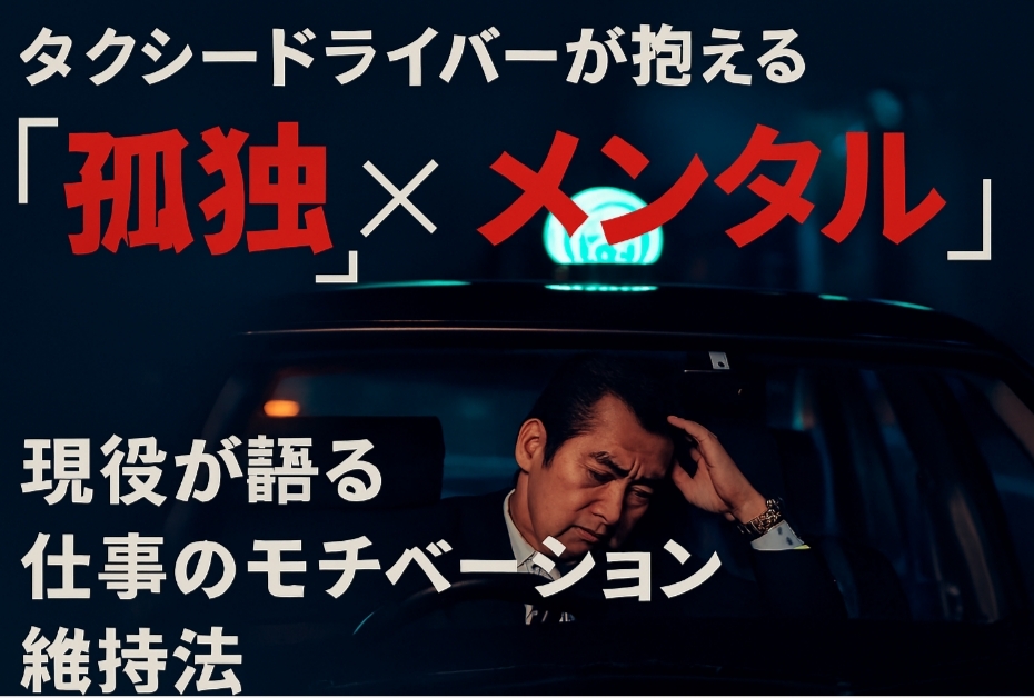 タクシードライバーが抱える孤独とメンタル