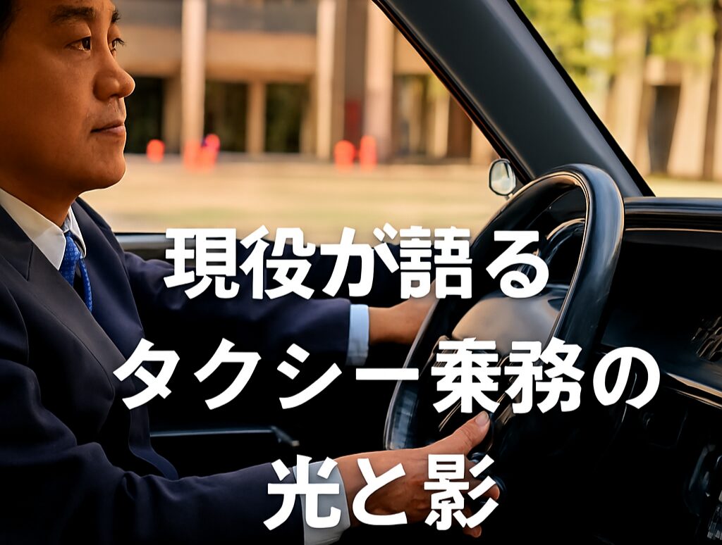 現役が語るタクシー乗務の光と影。