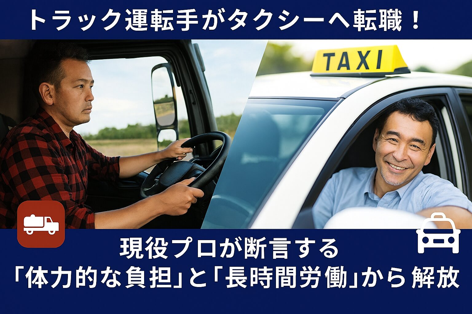 トラック運転者からタクシー運転者への転職