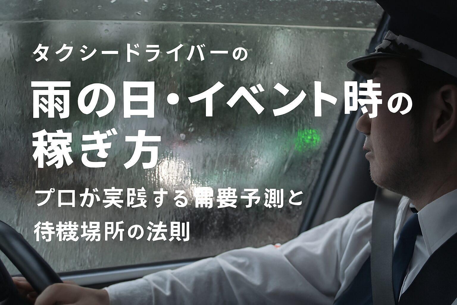 雨の日・イベント時のタクシー運転手プロの稼ぎ方