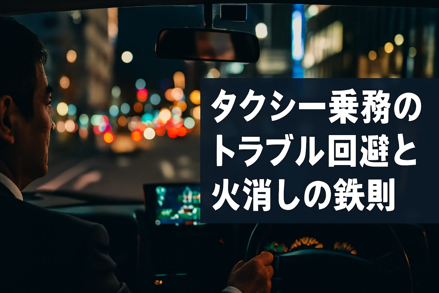 タクシー乗務のトラブル回避と火消しの鉄則。
