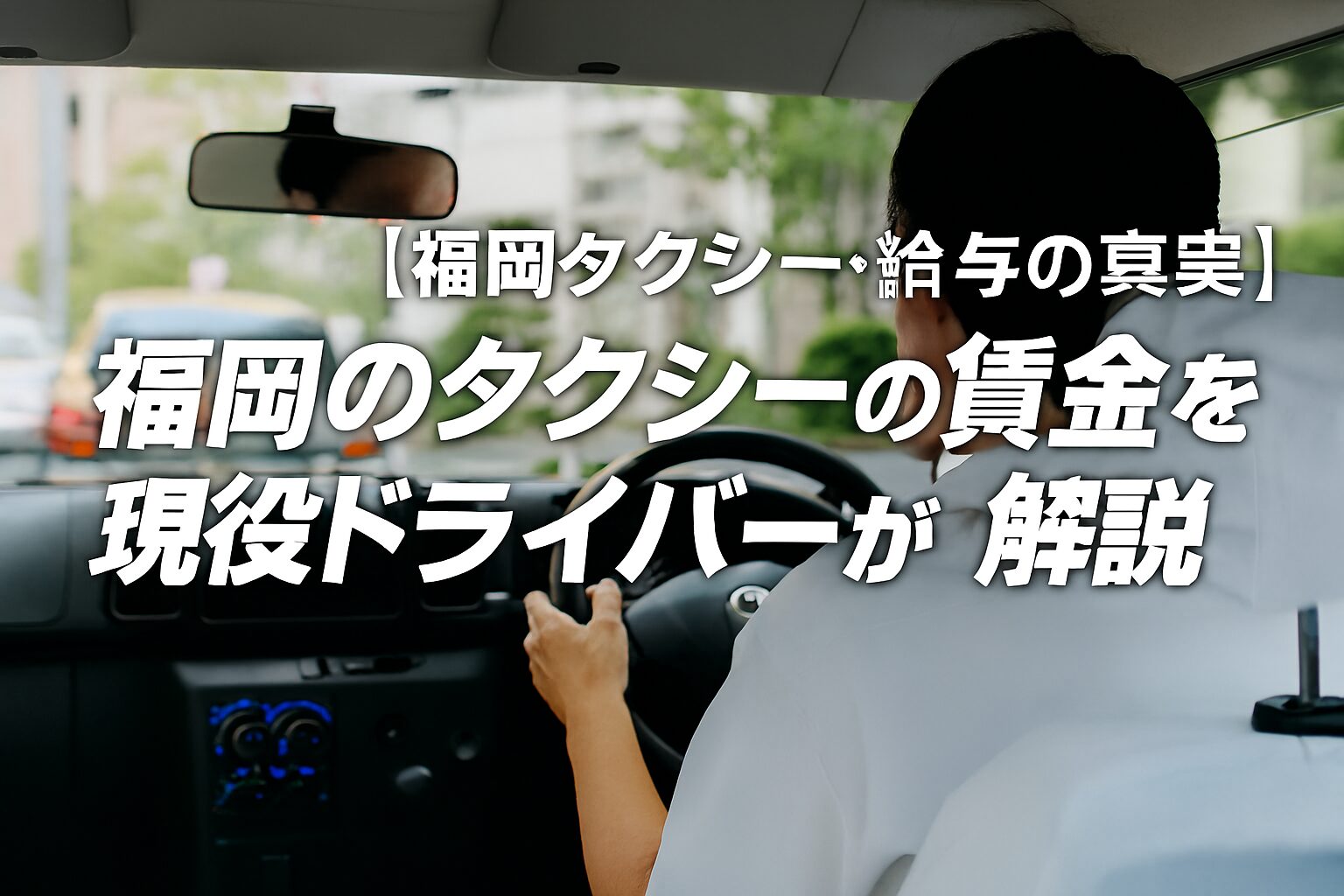 福岡のタクシー運転手の賃金体系を現役ドライバーが解説。