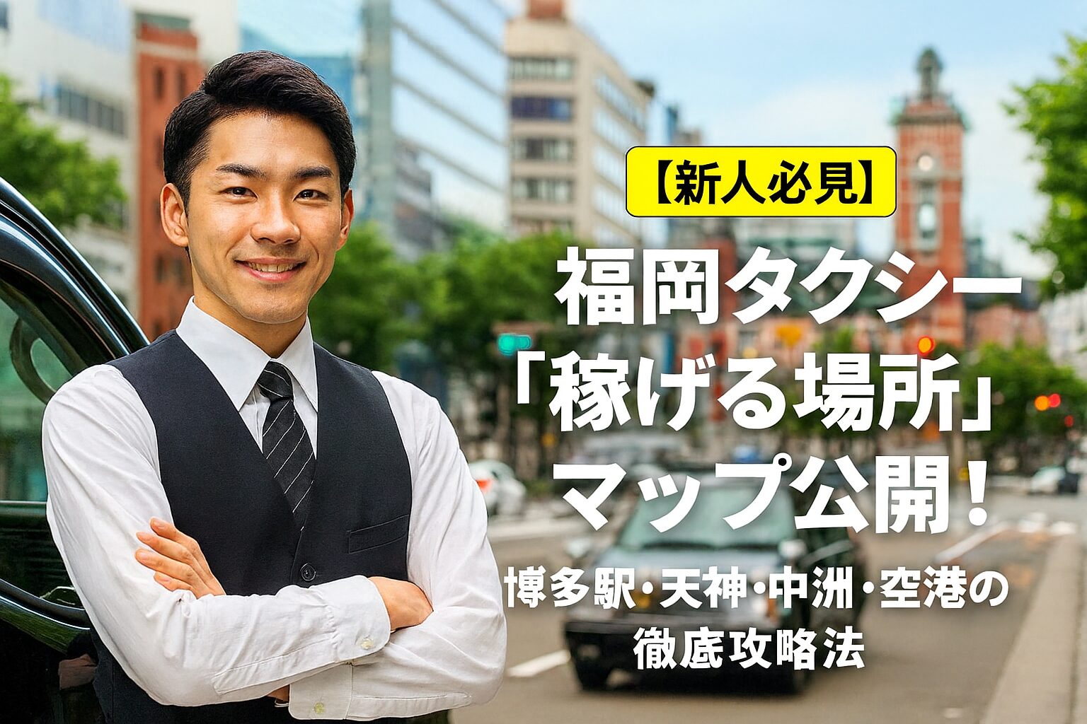 福岡市タクシーの稼げる場所と時間。