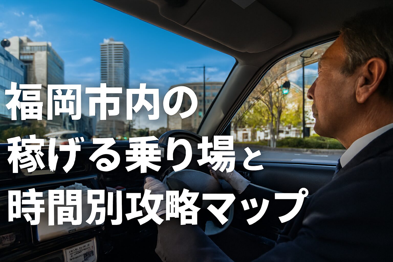 福岡市内の稼げる乗り場と時間別攻略マップ。