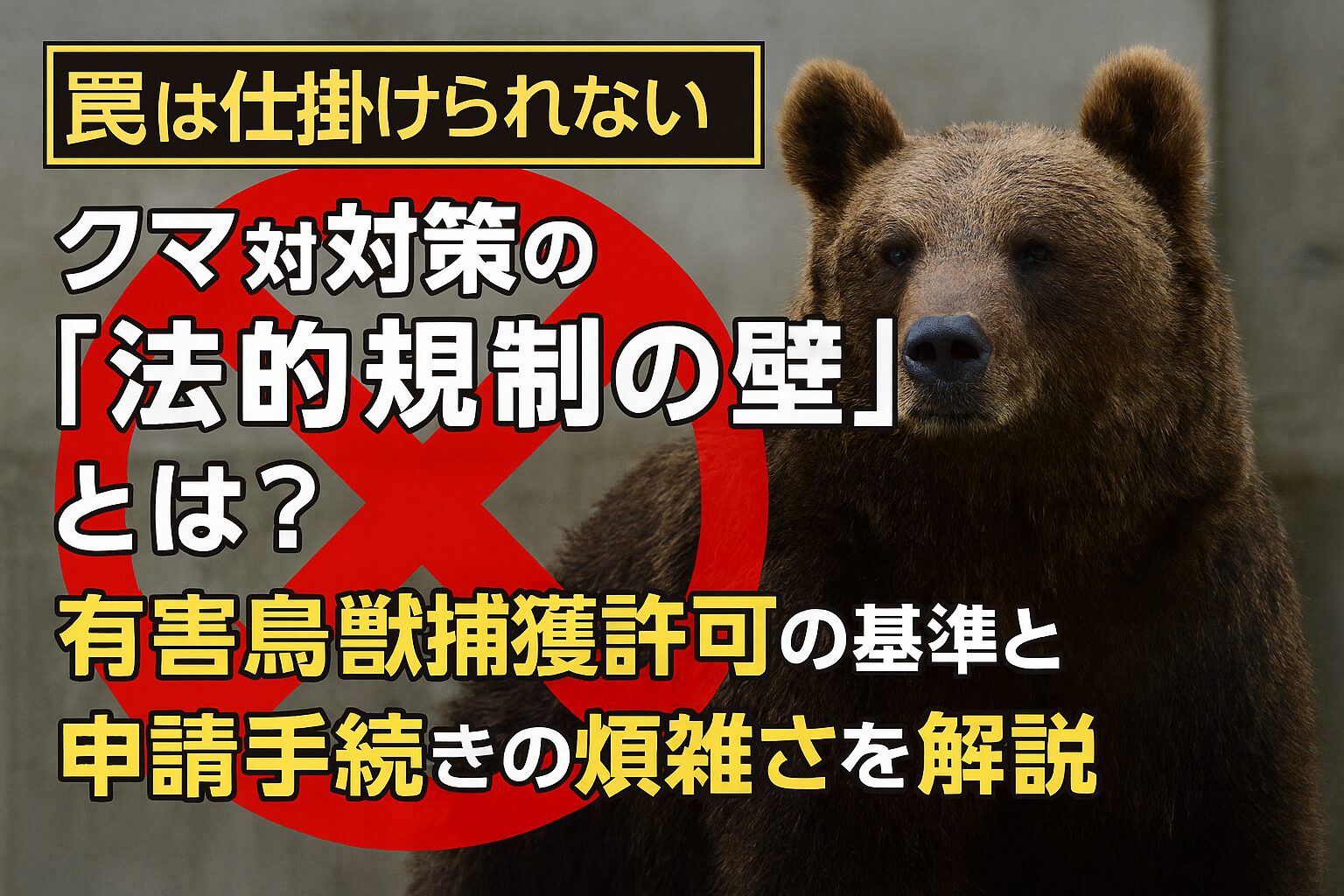 熊対策の法的規制の壁