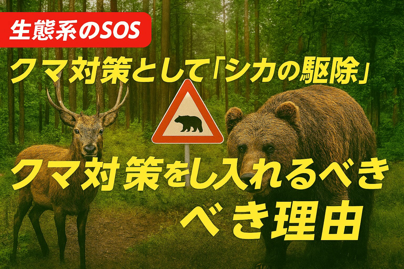 クマ対策に必要なシカの駆除。