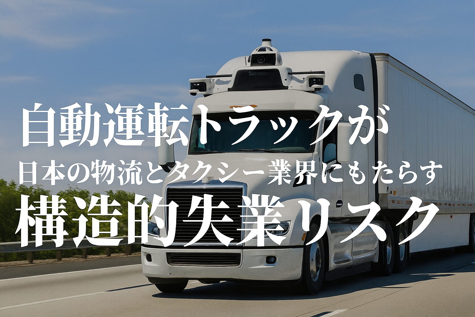 自動運転時代到来と失業の構造的問題。