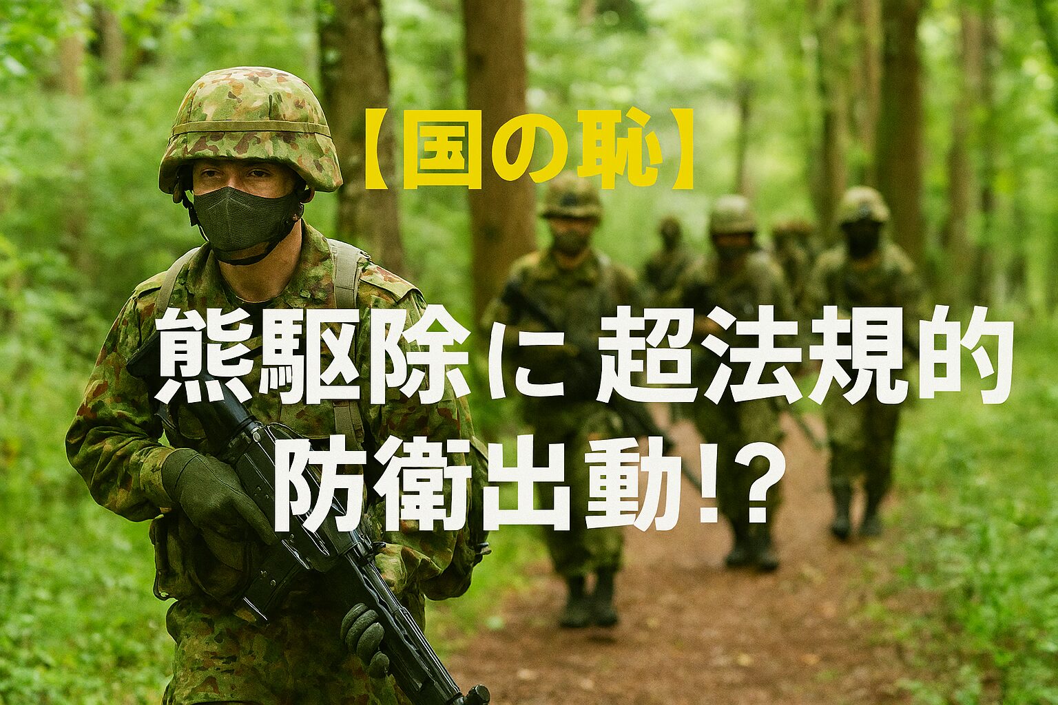 熊駆除に超法規的防衛出動⁉️