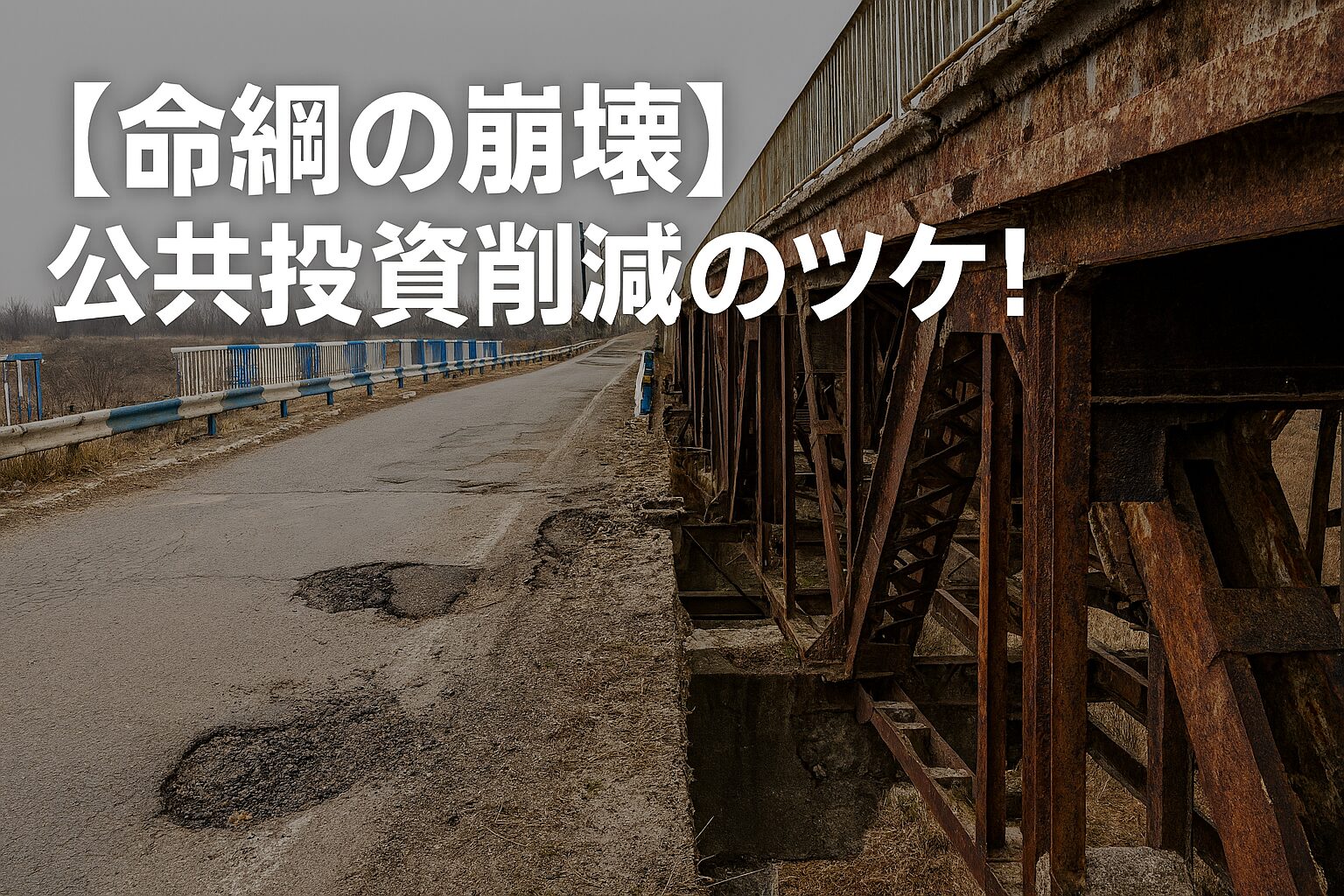 公共投資削減のツケ