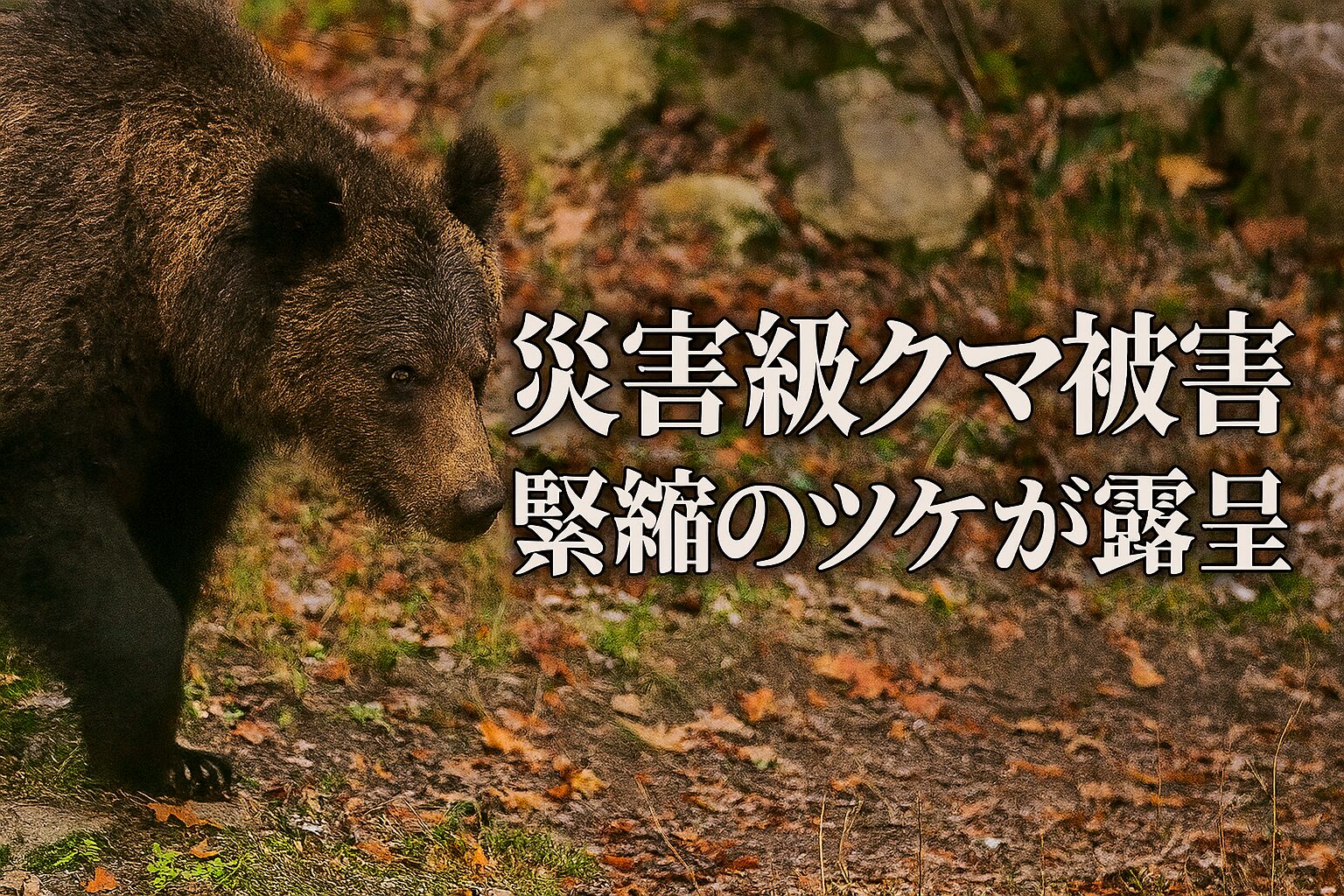 災害級のクマ被害で緊縮財政のツケが露呈。