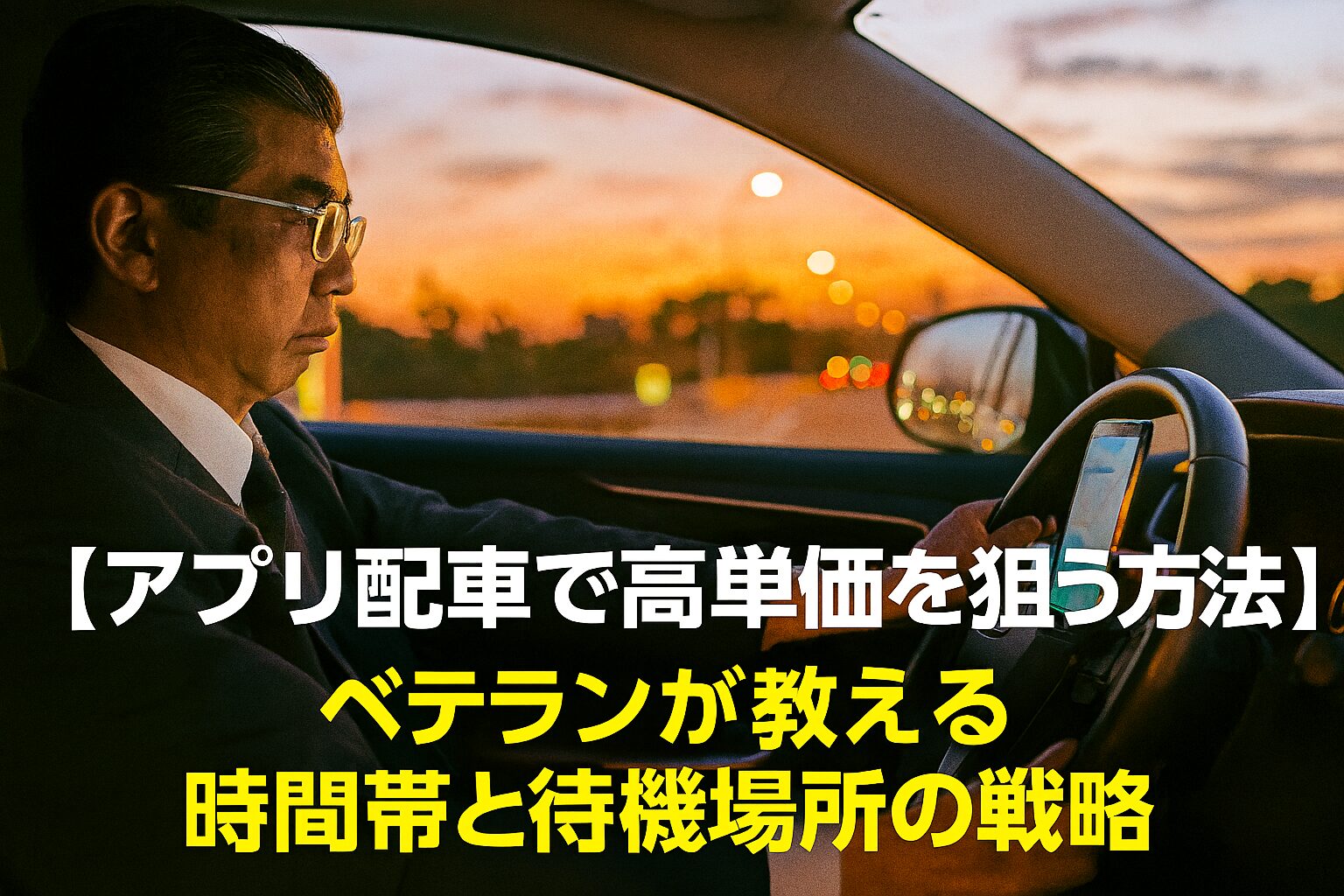 アプリ配車で高単価高収入を狙う方法。