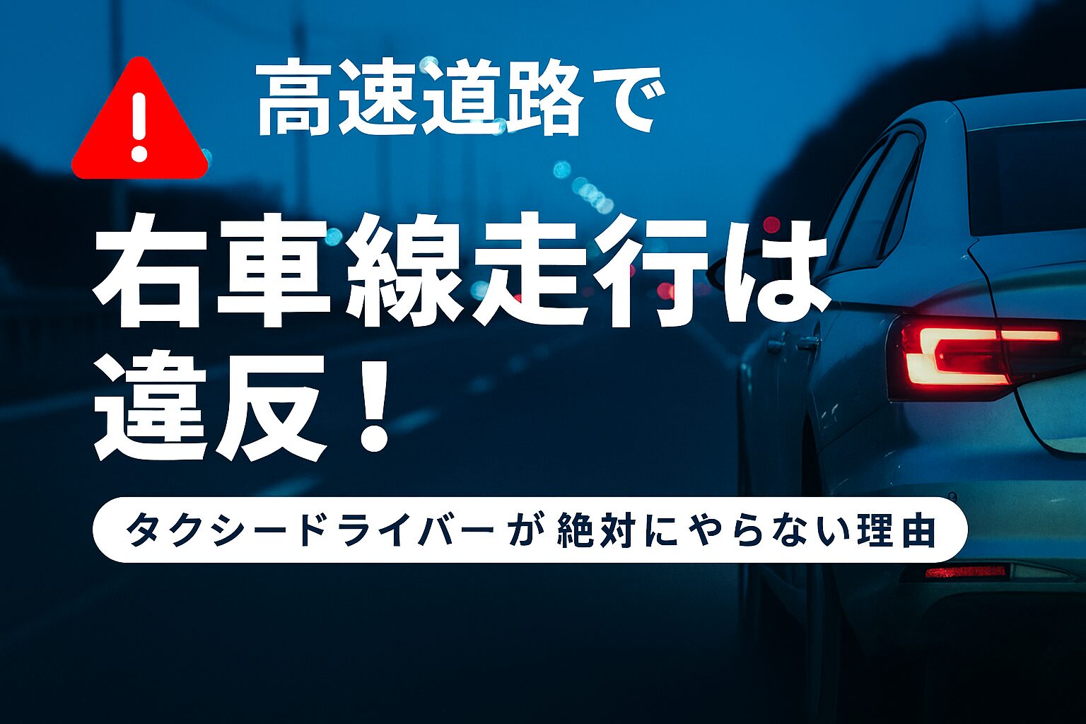 高速道路の右車線走行違反