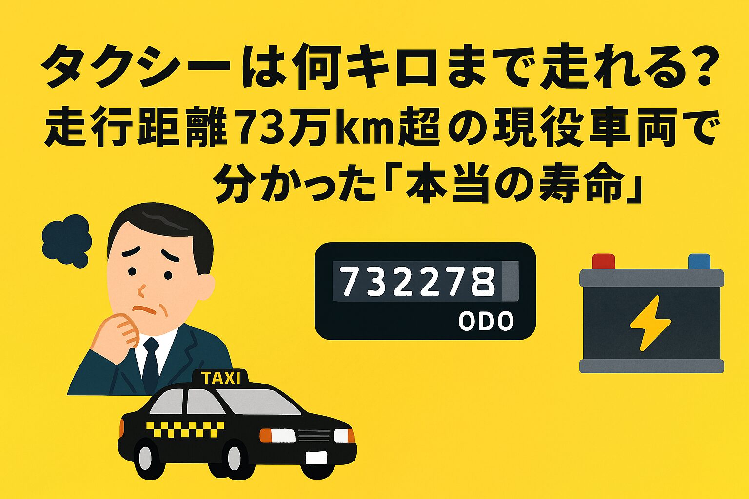 73万キロ以上走っている現役タクシードライバー車両