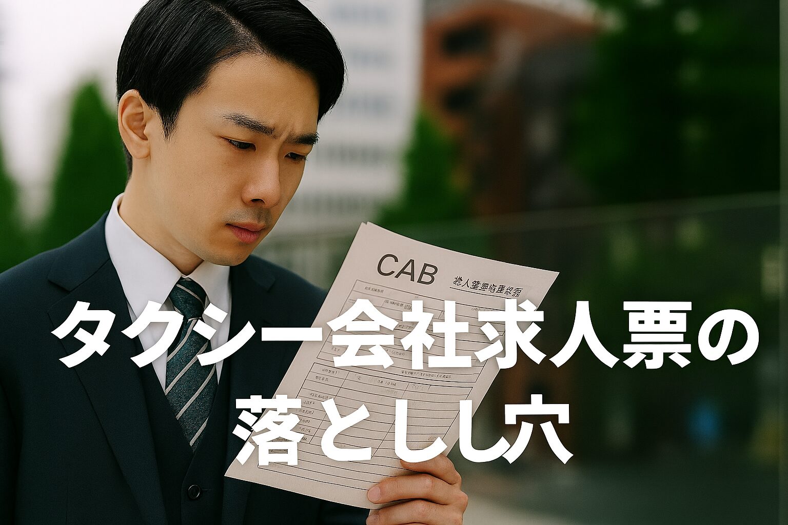 タクシー会社求人票の落とし穴