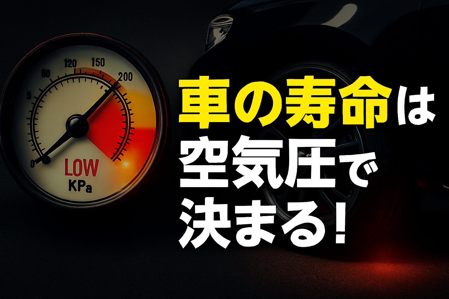車の寿命は空気圧で決まる❗️