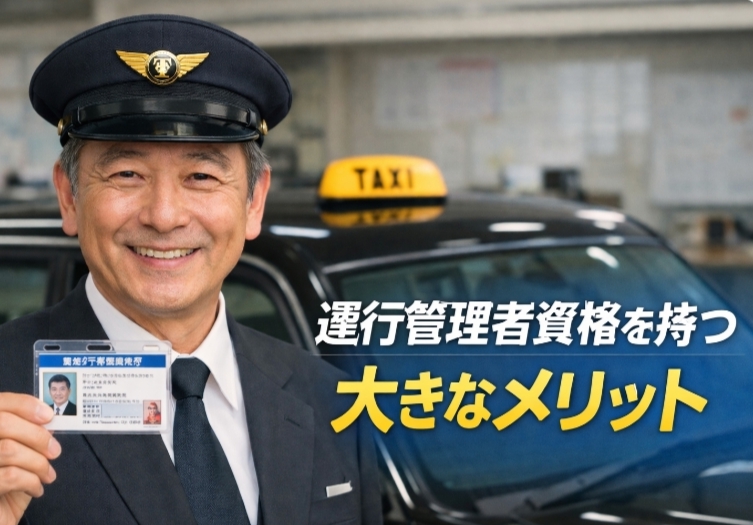 タクシードライバーが運行管理者資格を持つ大きなメリット